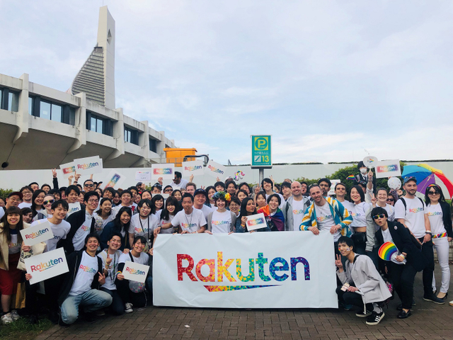 Rakuten's LGBT+ Network celebrating the diversity of Rakuten's employees.